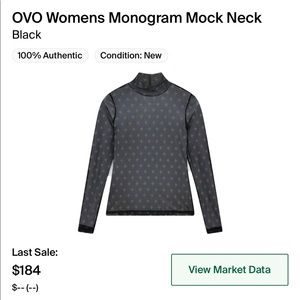 october’s very own ovo monogram mesh mockneck